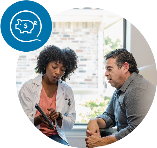 Man talking to a healthcare provider